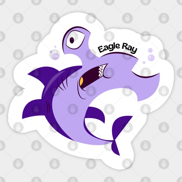 Eagle Ray Sticker by Ranawat Shop